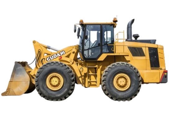 A large yellow bulldozer with a blade and tracks sits