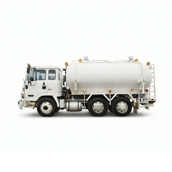 A large white Super Awan Transport water tanker truck